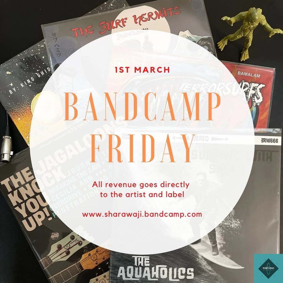 Today is Bandcamp Friday, a day in which our favourite platform waives their share of revenue and it all goes directly to the artist and label. Today is a great day to take advantage of new shipping options from the UK to Europe. Get all your favourites at http://Sharawaji.bandcamp.com #sharawajirecords #surfmusic #surfvinyl #fenderjaguar #fenderjazzmaster #mosrite #ekoguitars  #surfguitar #surfguitar101 #dripfeed #surfrock #surfpunk #spaghettiwestern #eleki #surf #instro #reverb #twang