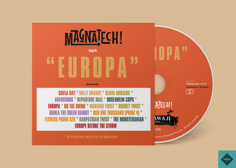 NEW RELEASE: SRW296 Magnatech - Europa (Jacket CD)Magnatech plays "Europa" brings you the best of both worlds: American with a European twist and European with an American twist. From mid-tempo to up-tempo, Magnatech's 5th album brings you not only gorgeous melodies but also a glimpse of the music that was popular in continental Europe at the same time surf was popular in the US.All European-themed, some tunes will invite you to be on the beach riding your surfboard on the beaches of Biscaya, whilst others will bring you back to the atmosphere in early sixties Dutch and German dancehalls! Magnatech now invites you to enter the Departure Hall and fly off to places you would long to be.  Please have your passport and boarding pass ready.BUY IT NOW - https://magnatech.bandcamp.com/album/europa #magnatech #sharawajirecords #tradsurf #netherlands #ireland #germany #surfguitar #surfmusic #fenderjaguar #indorock #eurosurf #surf #instro #reverb #twang