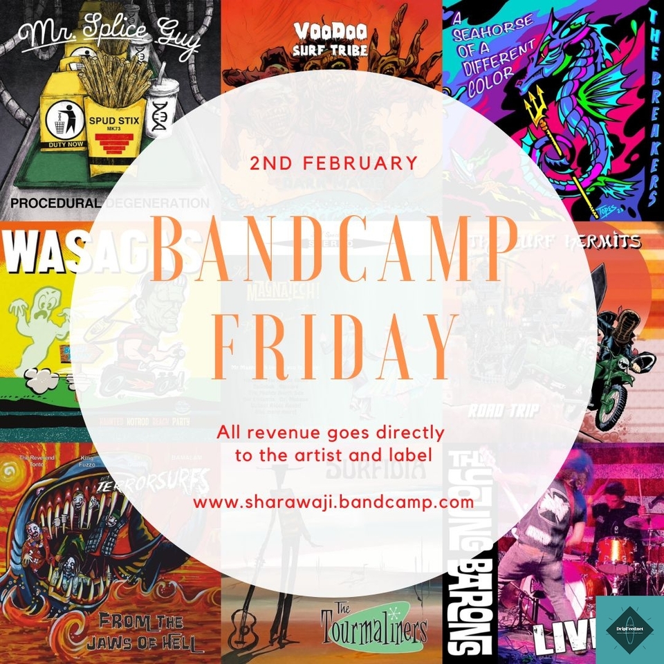 Dive into the ultimate #BandcampFriday extravaganza! 🌊 This Friday, support your favorite surf sounds and more as Bandcamp generously waives their share, ensuring every penny goes directly to the talented artists and labels. Discover the latest releases and much more at our Bandcamp page: https://sharawaji.bandcamp.com 🎶#sharawajirecords #surfmusic #surfvinyl #fenderjaguar #fenderjazzmaster #hallmarkguitars #mosrite #ekoguitars  #supportindependantlabels #vinyladdict #surfmusiccollection #musicdiscovery #independentlabel #bandcamptreasure #newmusicalert #vinylcollector #surfmusiccommunity #surfguitar #surfguitar101 #dripfeed #surfrock #surfpunk #spaghettiwestern #eleki #surf #instro #reverb #twang