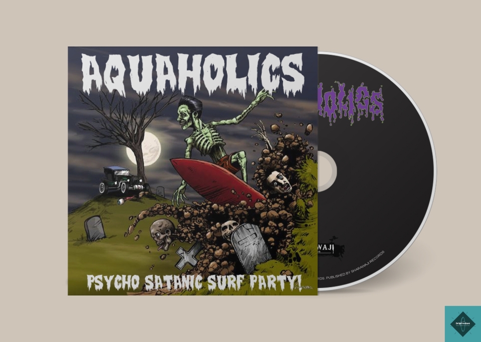 SRW045 The Aquaholics - Psycho Satanic Surf Party (Jacket CD) Dark Satanic Instrumental Surf, Chicago Style. Reissued on CD.Buy it now - https://theaquaholicsrock.bandcamp.com/album/psycho-satanic-surf-partyRecorded @ Sonic Iguana. Mastered by Mass Giorgini. #theaquaholics #sharawajirecords #horrorsurf #surf #instro #reverb #twang