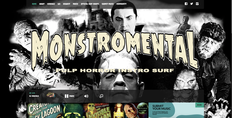 https://monstromental.com is now running properly, including schedule, DJs and request function.  More to come too!