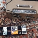 Jazzmaster AVRI -> Boss TU-2 -> D&M Drive -> Fener Reverb tank -> Solid Gold FX Stutter-lite -> KOKKO Vibrato -> Fender Deluxe Reverb '65