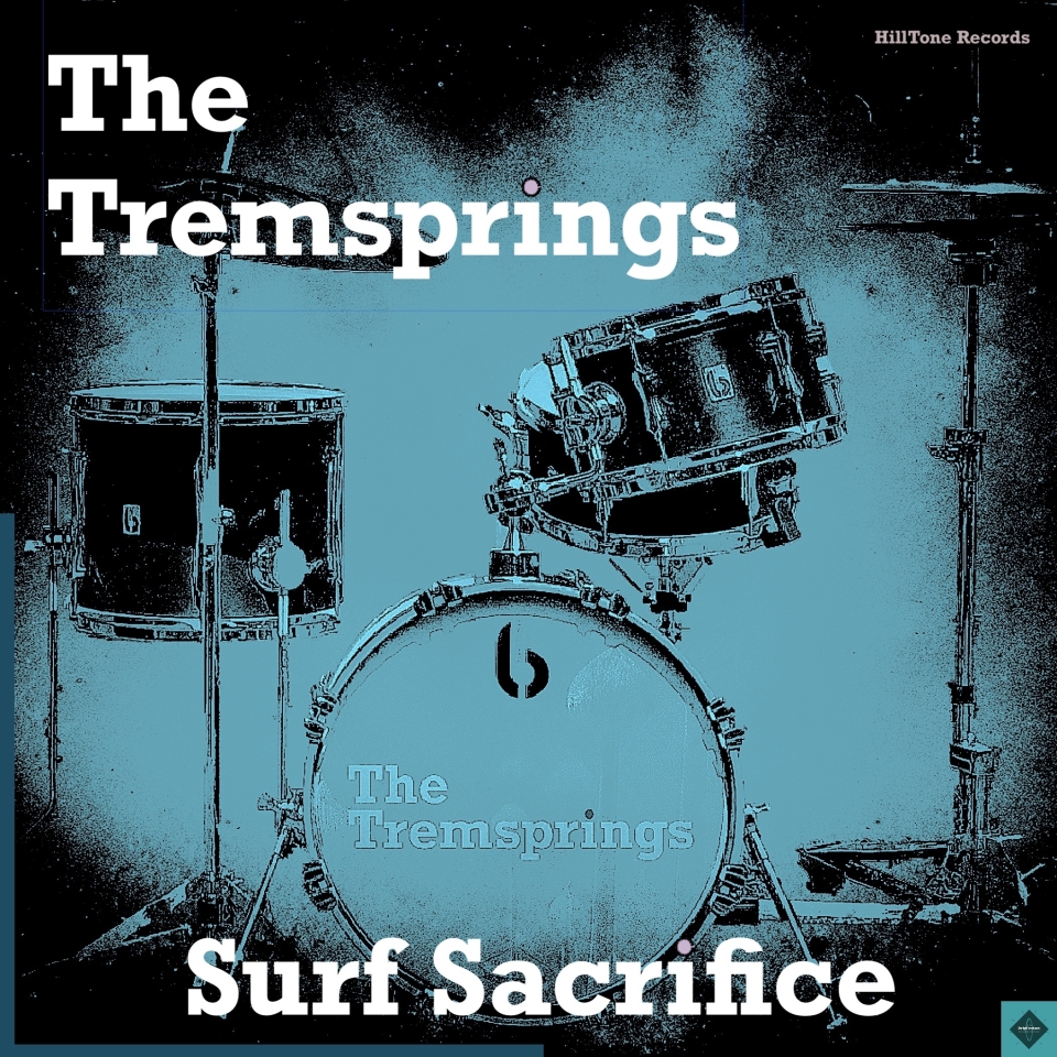 Loved the sound of the drums while tracking this one so they had to be used for the sleeve!  Things get a bit latin rock-esque on Surf Sacrifice & we love it!